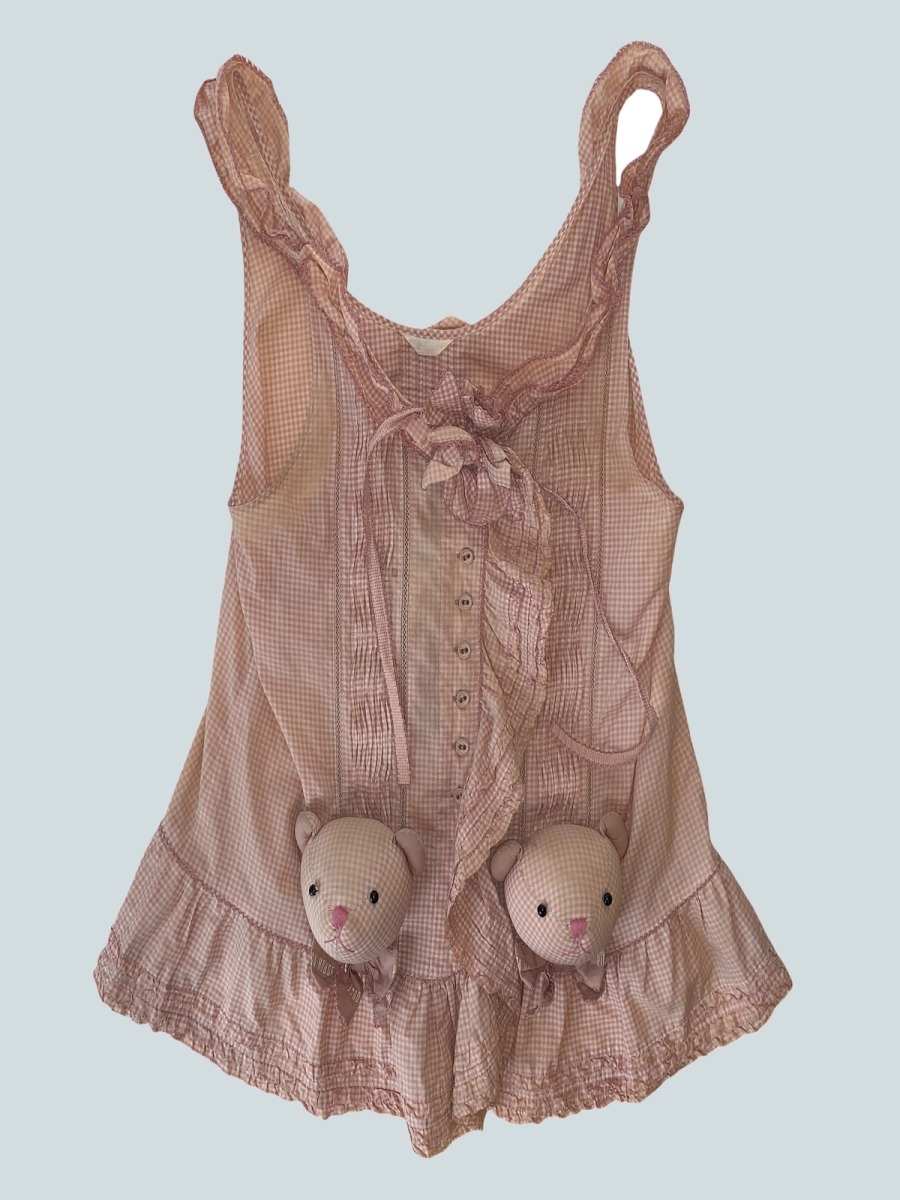 Pink House by Kankeo Isao Teddy Bear Gingham Top product image