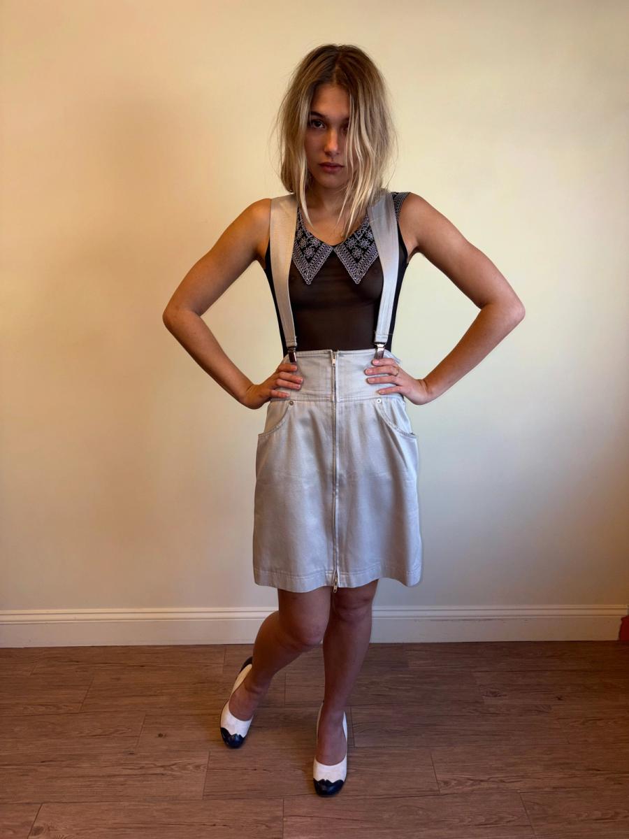 Vintage Claude Montana Suspender Skirt product image