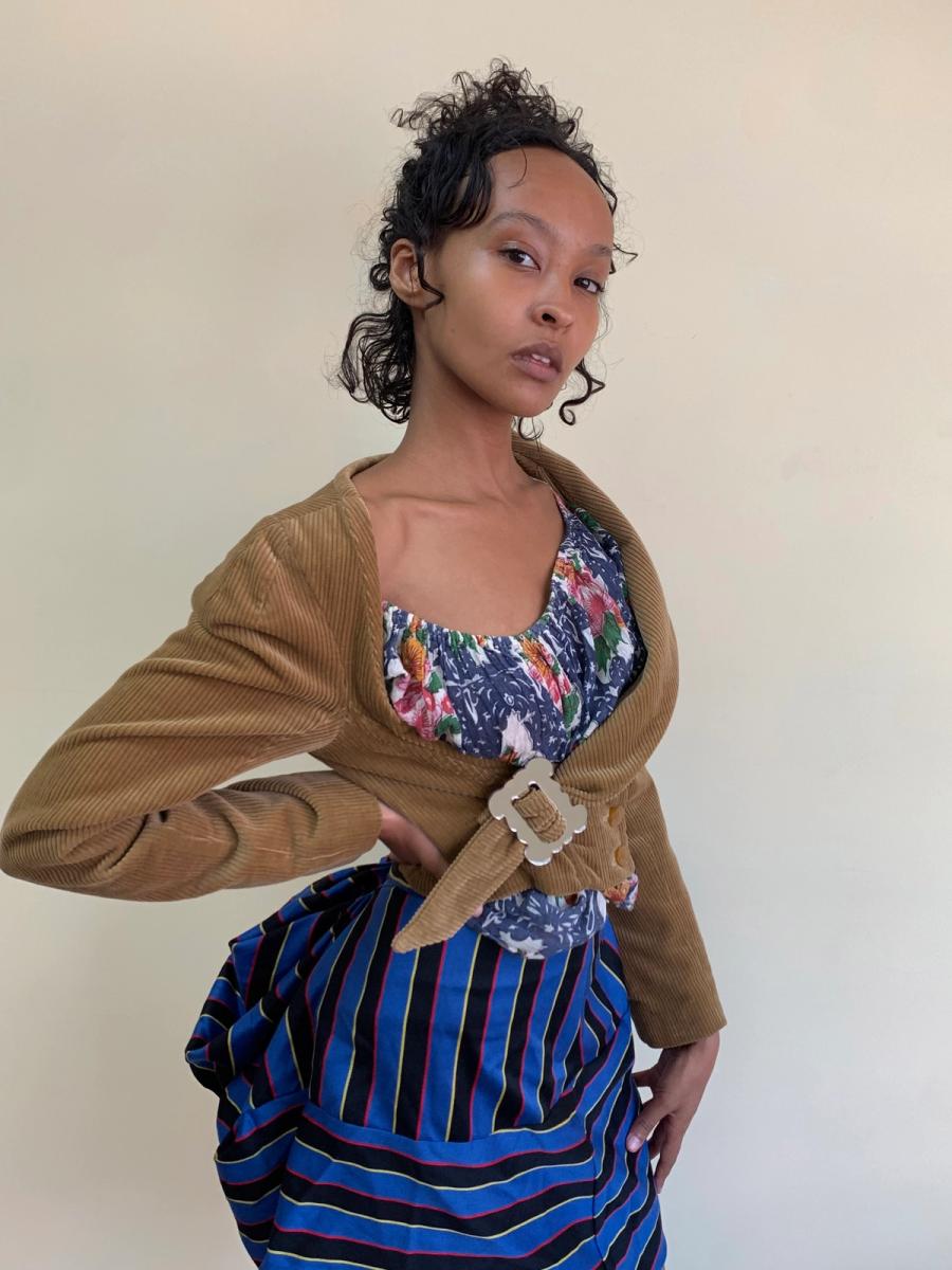 Vivienne Westwood 1989 Asymmetrical Corseted Jacket with Mirrored Buckle product image