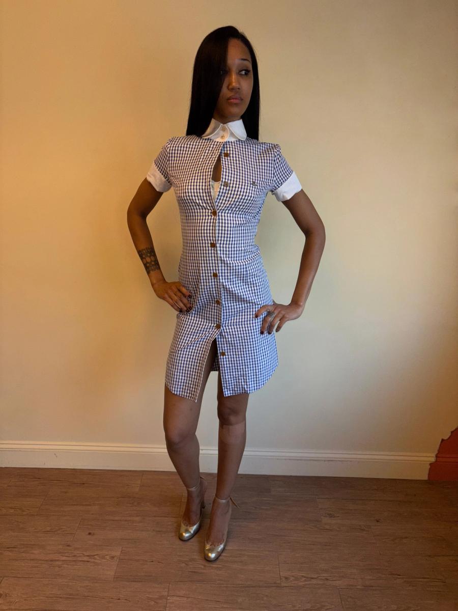 90s Vivienne Westwood Checked Dress with Hi-Collar  product image