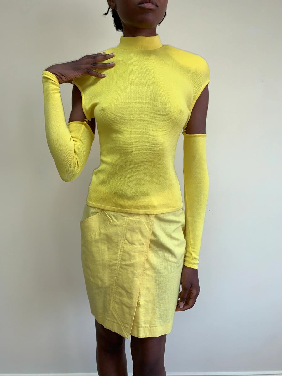 Thierry Mugler Late 80s- Early 90s Detached Arms Knit Top product image