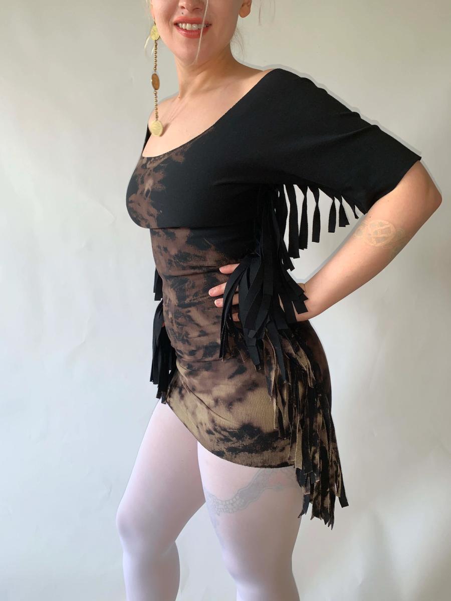 90s Avant-garde Fringe Tunic product image