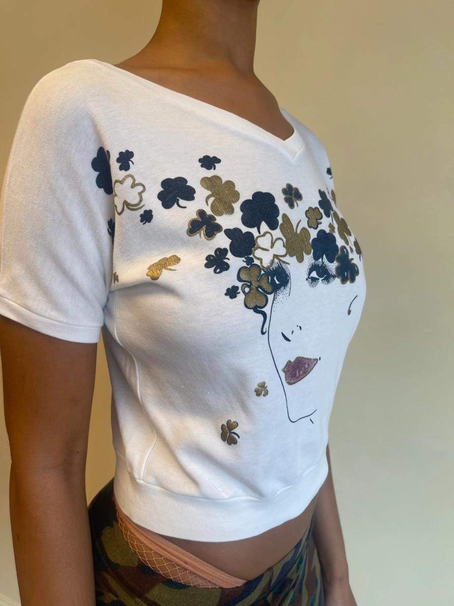80s Krizia Woman With Shamrocks Shirt product image
