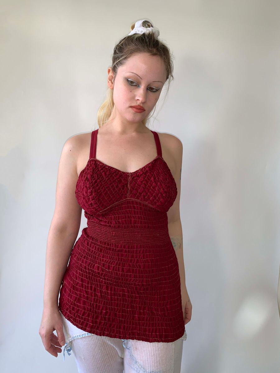1930s French Ruched Bodysuit product image