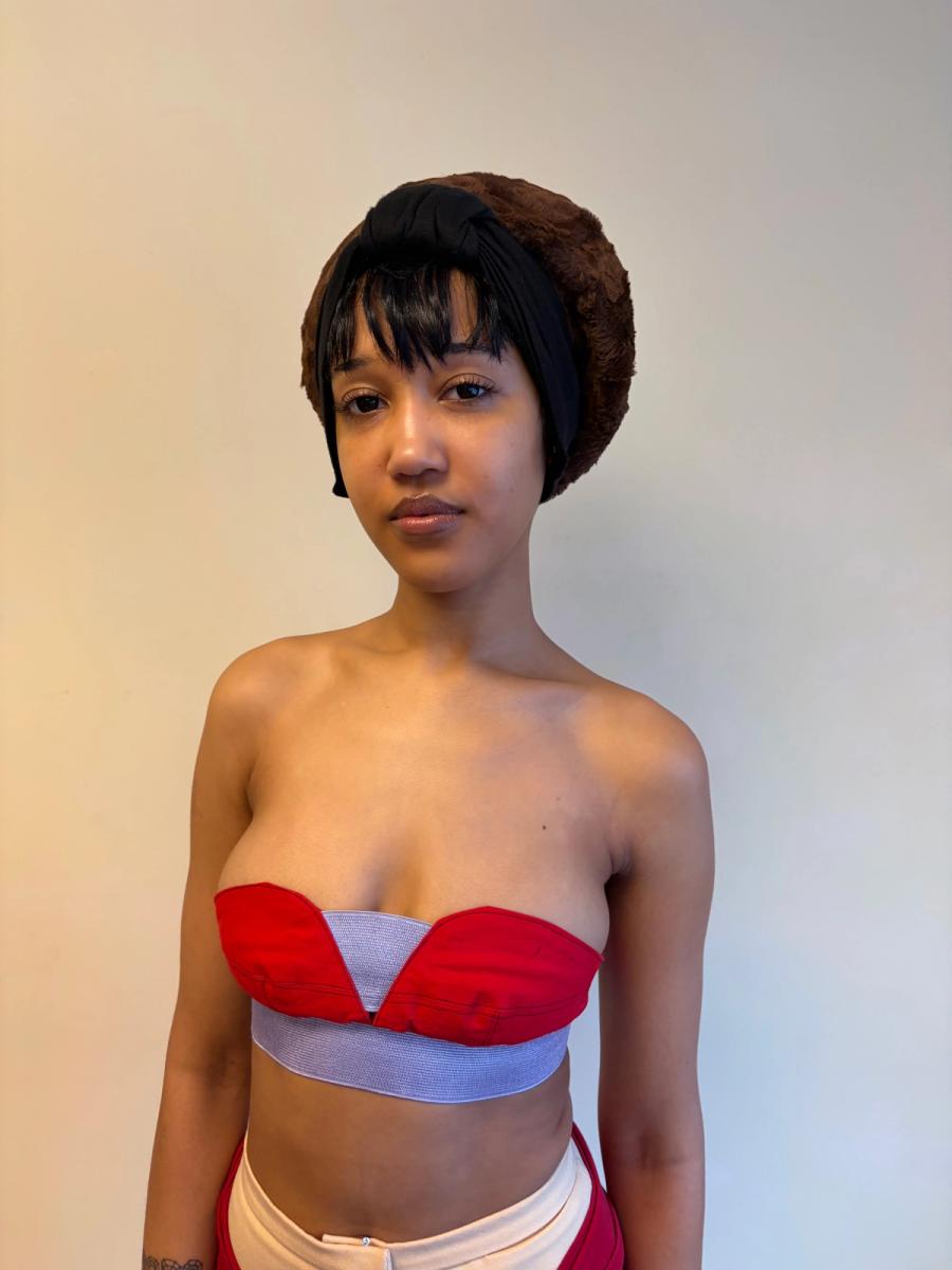 80s Norma Kamali Faux Fur Turban Hat product image