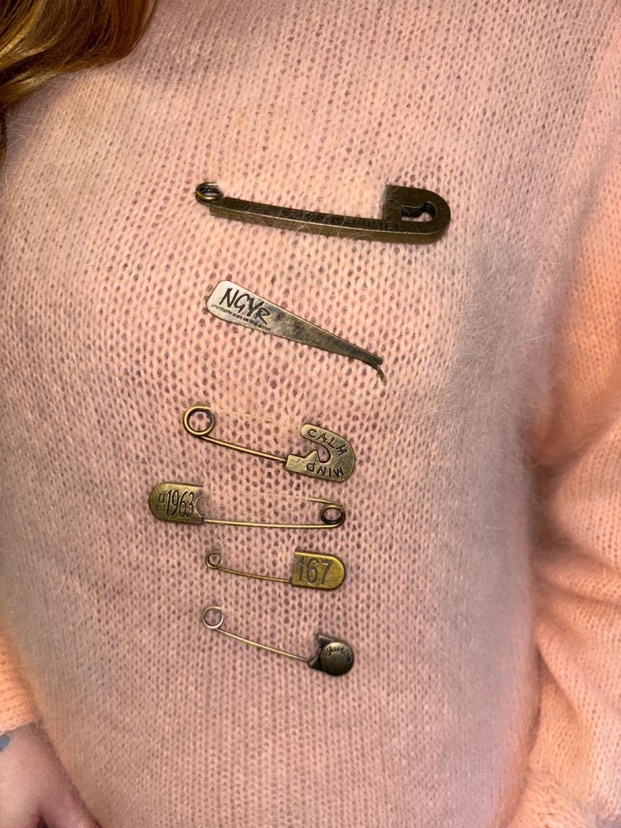 80s Sonia Rykiel Safety Pin Set product image