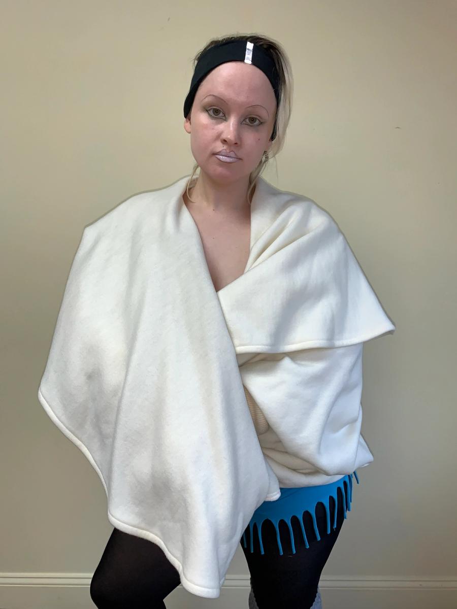 Norma Kamali 1980s Fleece Cocoon Coat product image