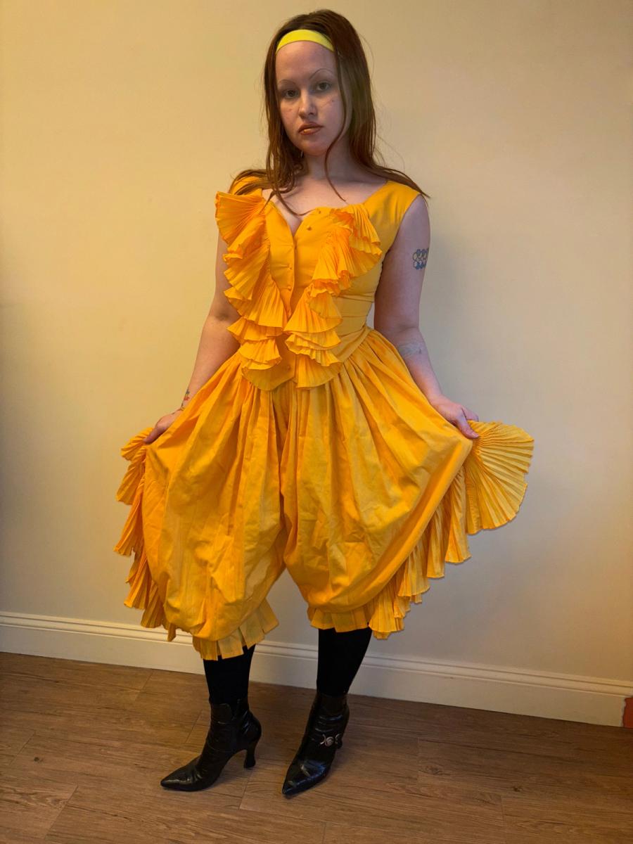 80s Chantal Thomass Yellow Top and Pants Set product image