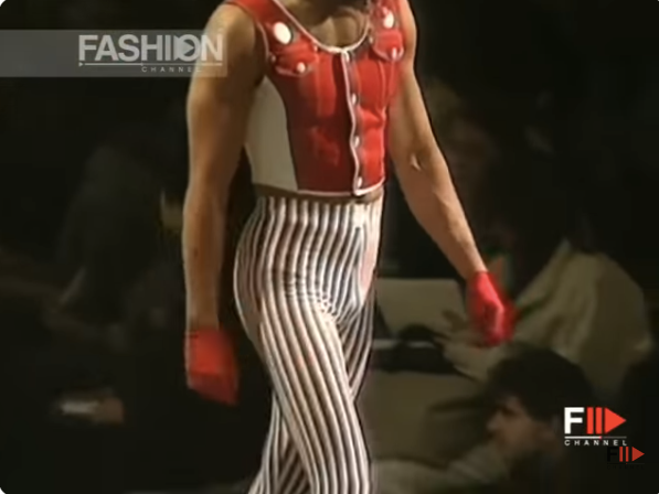 1992 Junior Gaultier Striped Set with Attached Choker product image