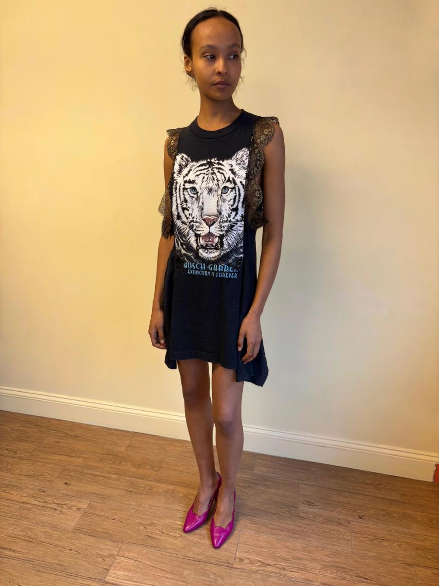 DryCleanOnly Patchwork Tiger Lace Dress product image