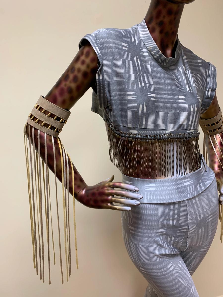 70s Claude Montana Fringe Armbands product image