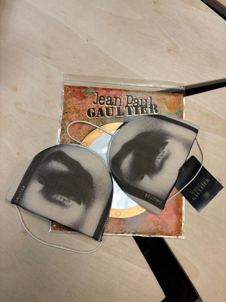 90s Jean-Paul Gaultier Eyelash Shoulder Pads product image