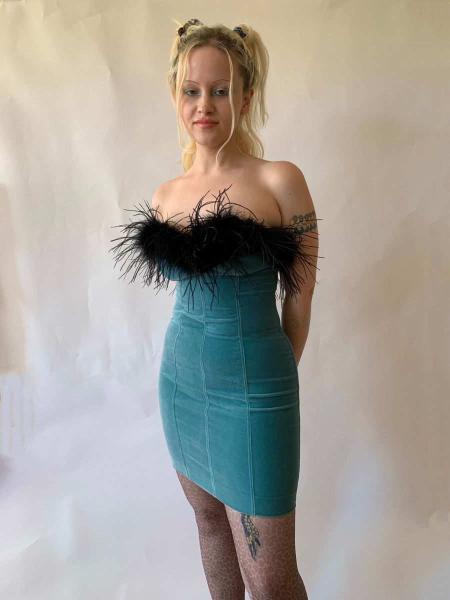 Chantal Thomass Feathered Cocktail Gown  product image