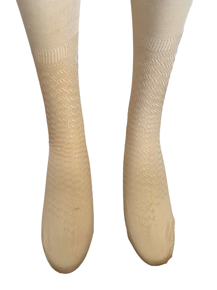 French Antique Silk Stockings with Garter Tabs product image