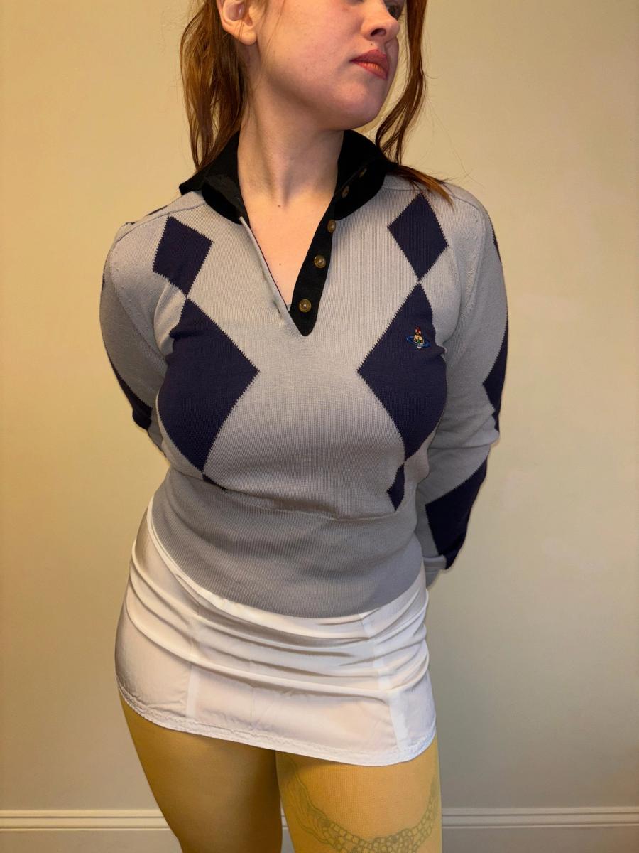 90s Vivienne Westwood Argyle Knit Sweater product image