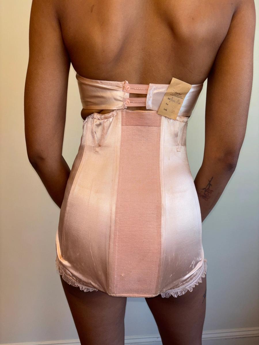 1930s Pink Satin Girdle product image