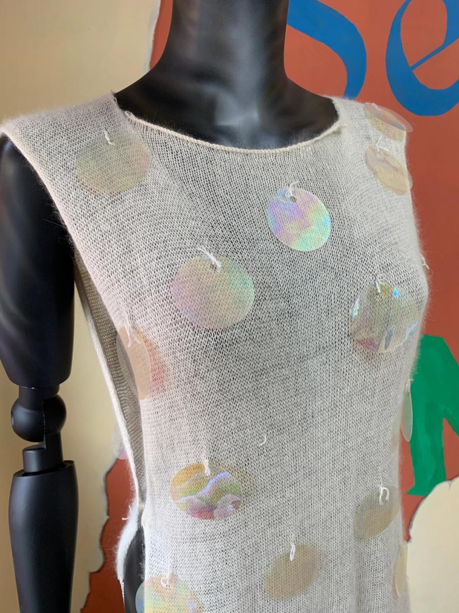 Maison Martin Margiela Knit Tunic With Oversize Sequins product image