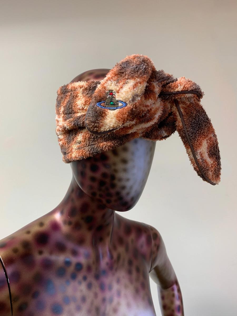 90s Vivienne Westwood Leopard Print Towel Headband product image