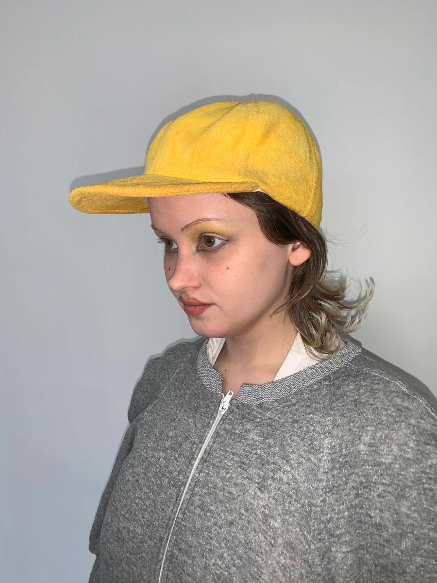 1980s Norma Kamali Terry Cloth Baseball Cap  product image