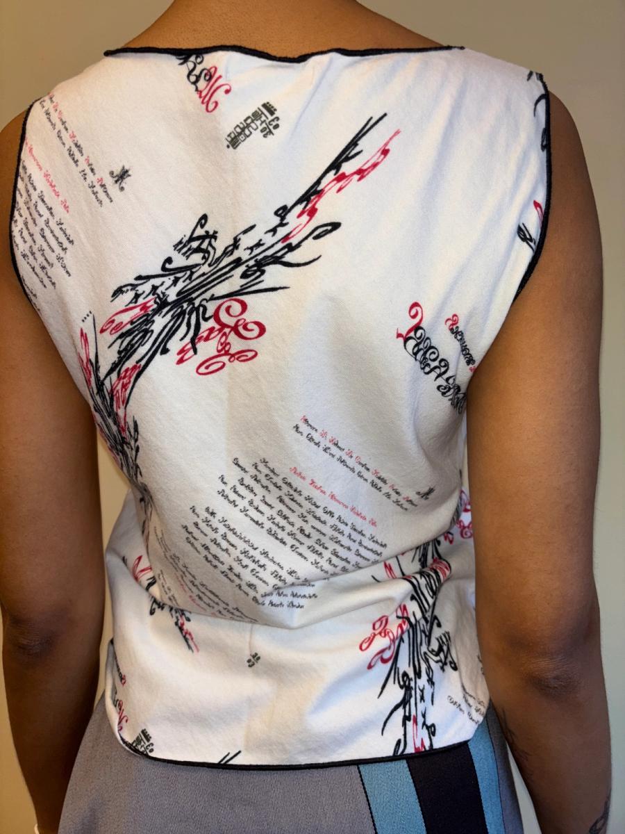 Issey Miyake SS 2004 Tattoo Art Nouveau Tank Top product image