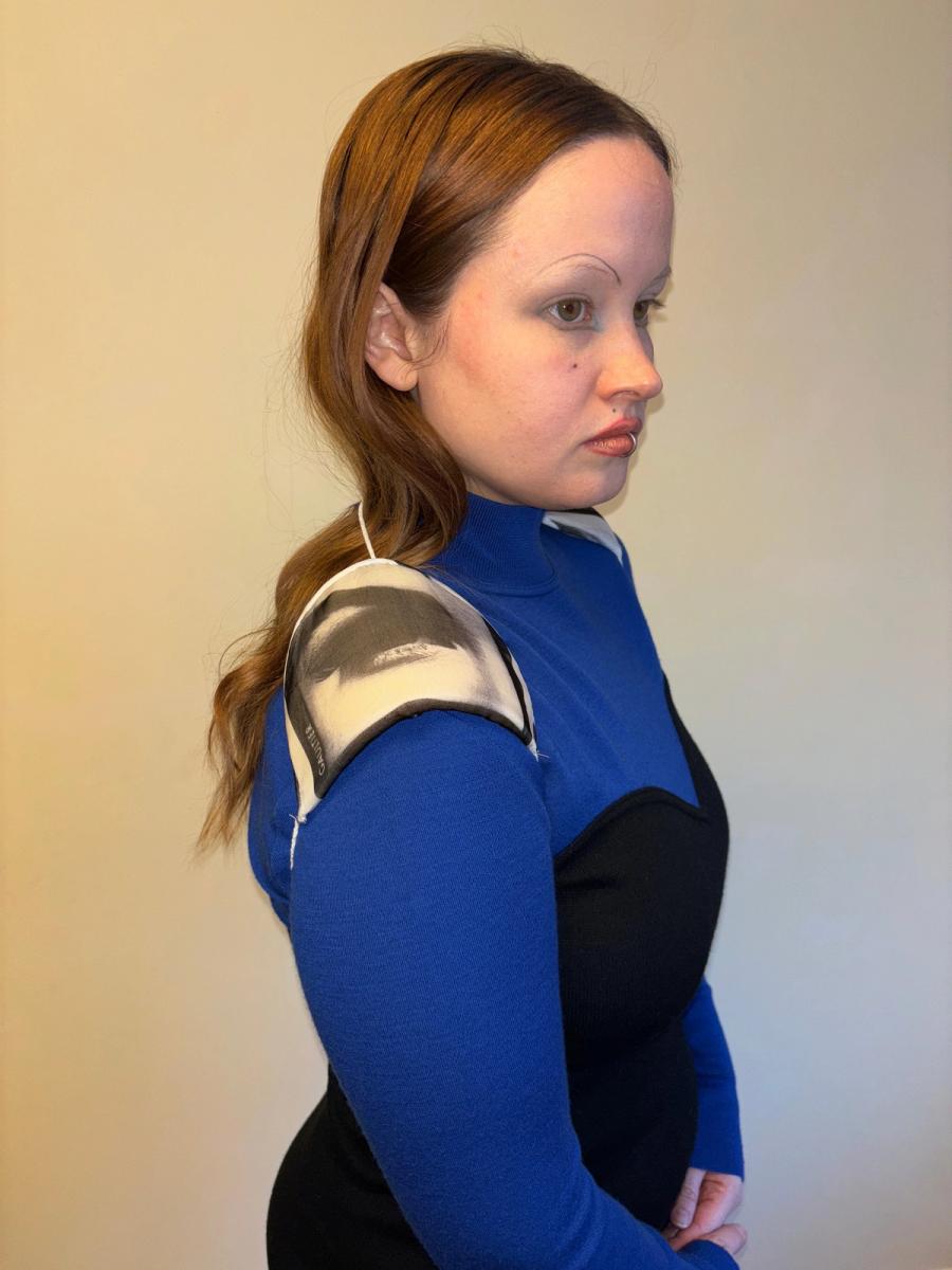 90s Jean-Paul Gaultier Eyelash Shoulder Pads product image