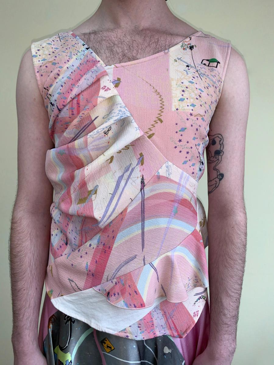 Hisui Pink Abstract Blouse product image