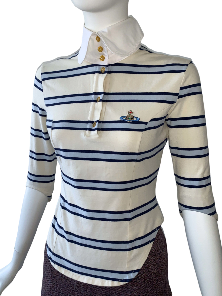 90s Vivienne Westwood Striped Polo product image