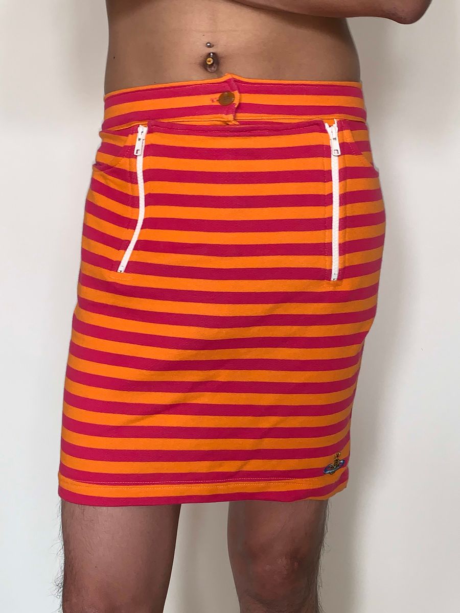 90s Vivienne Westwood Peekaboo Striped Skirt product image