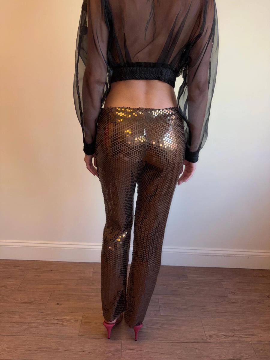 Paco Rabanne Brown Sequin Pants product image