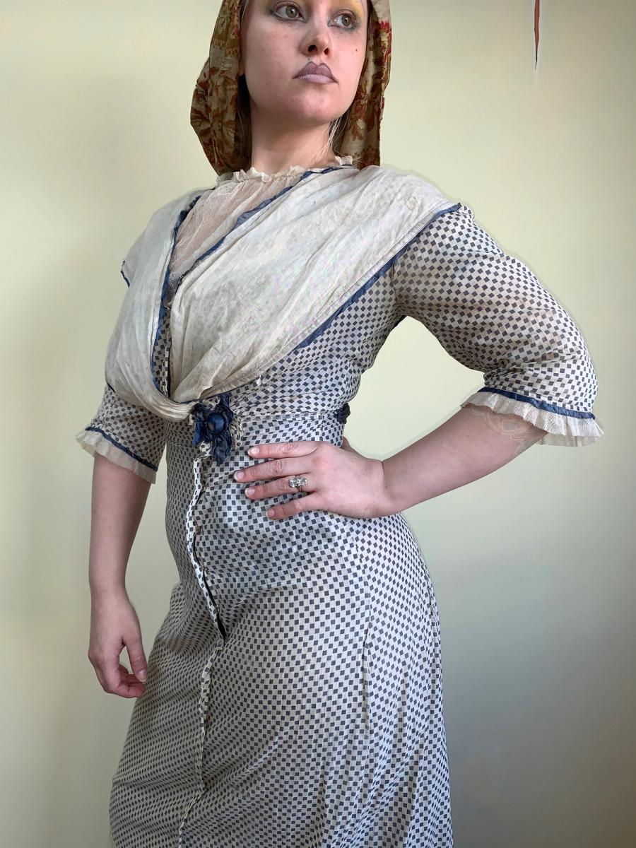 Antique Edwardian Printed Day Dress product image
