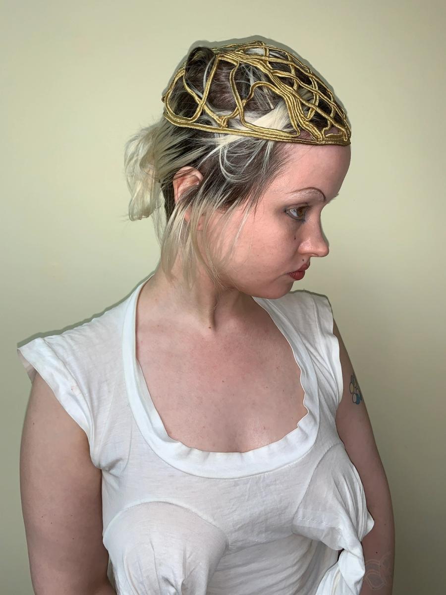 1920s or 30s Gold Juliet Cap product image