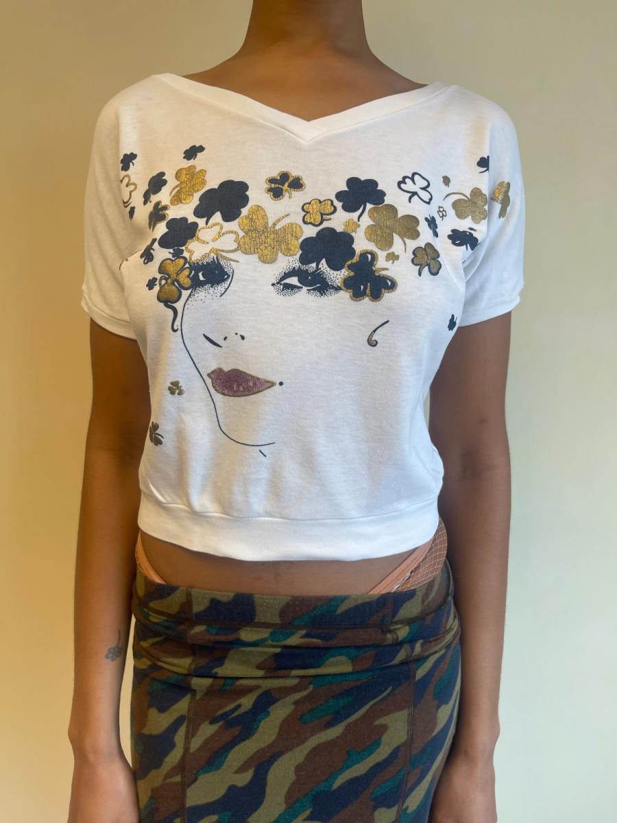 80s Krizia Woman With Shamrocks Shirt product image