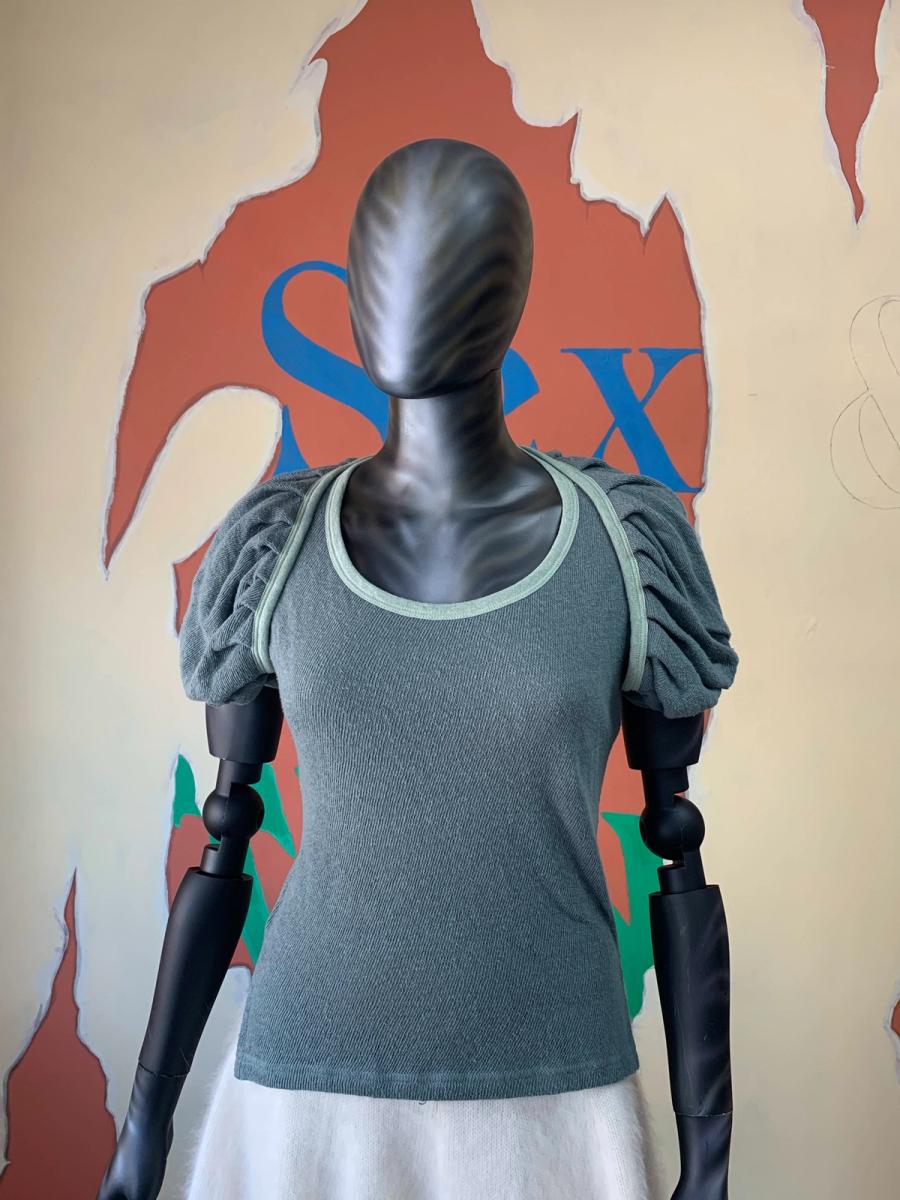 Beauty: Beast Ruched Bubble Sleeve Top product image