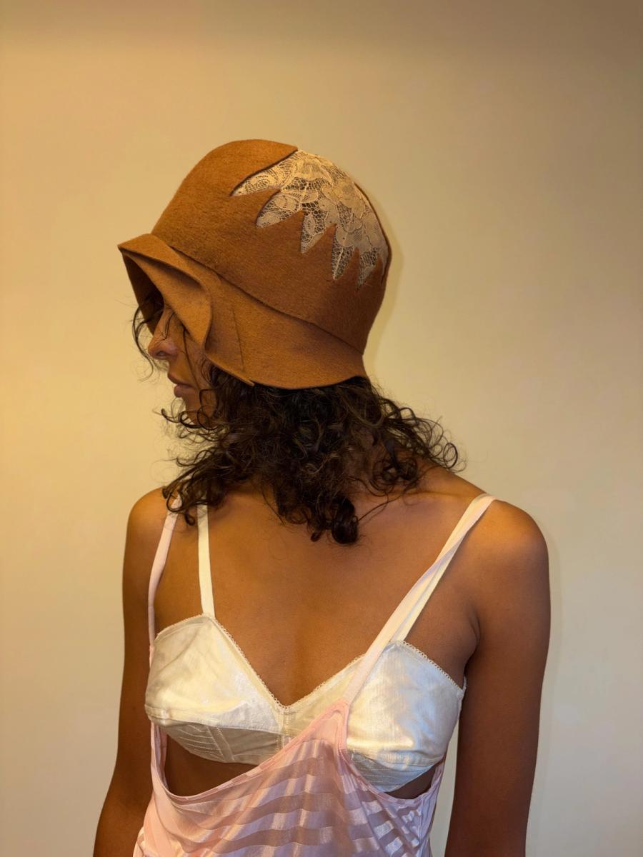 20s Lace Cutout Cloche Hat product image