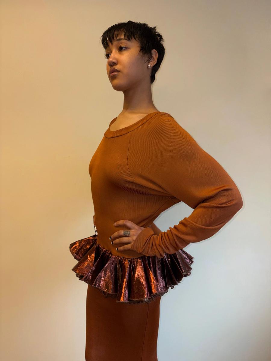 80s Chantal Thomass Dress with Flounce Detail product image