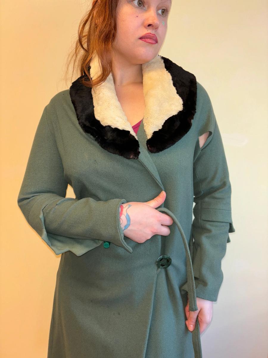 1920s or early 1930s Celadon Deco Coat  product image