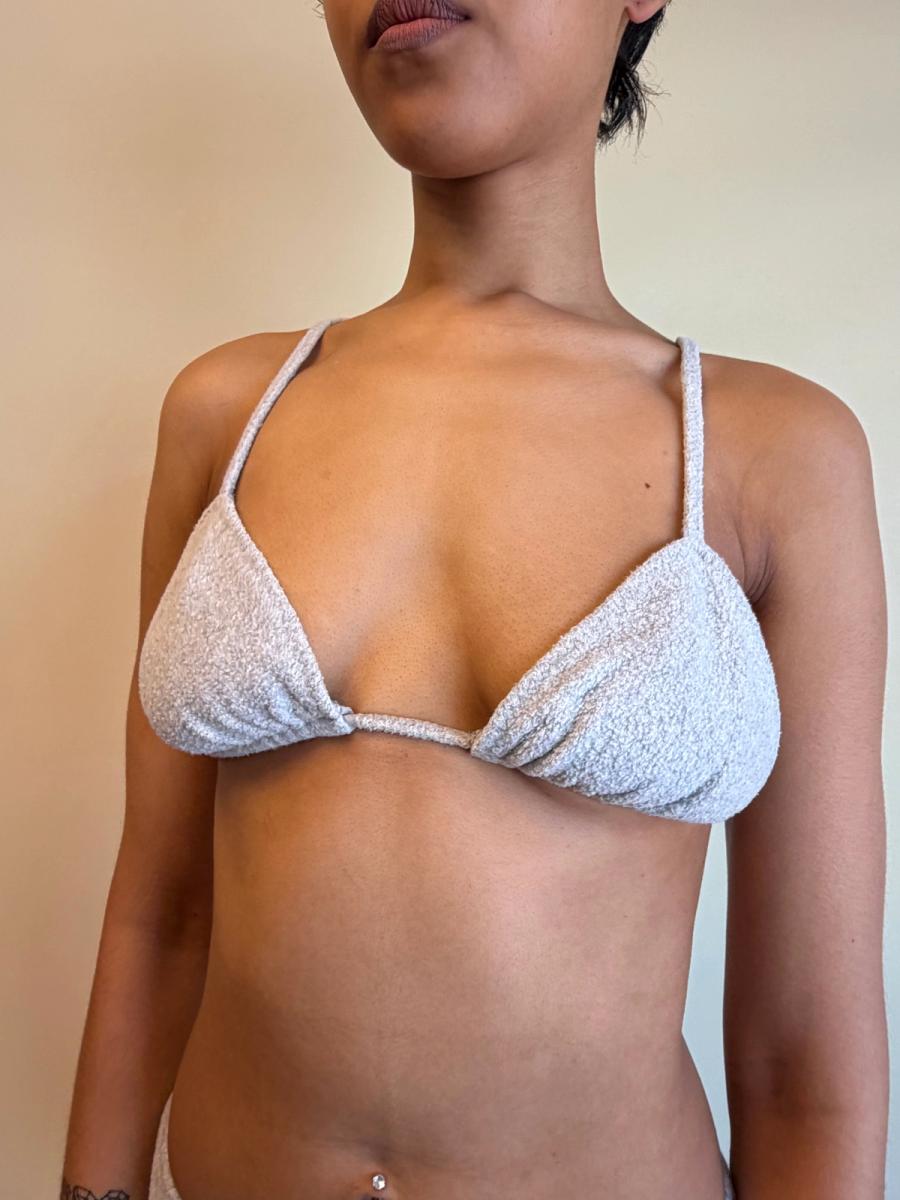 90s Norma Kamali Fleece Bikini Set product image