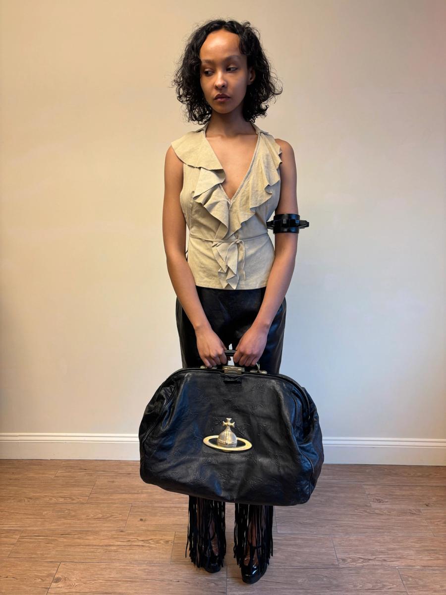 Vivienne Westwood "On Liberty" Leather Doctor Bag with Oversized Brass Orb product image