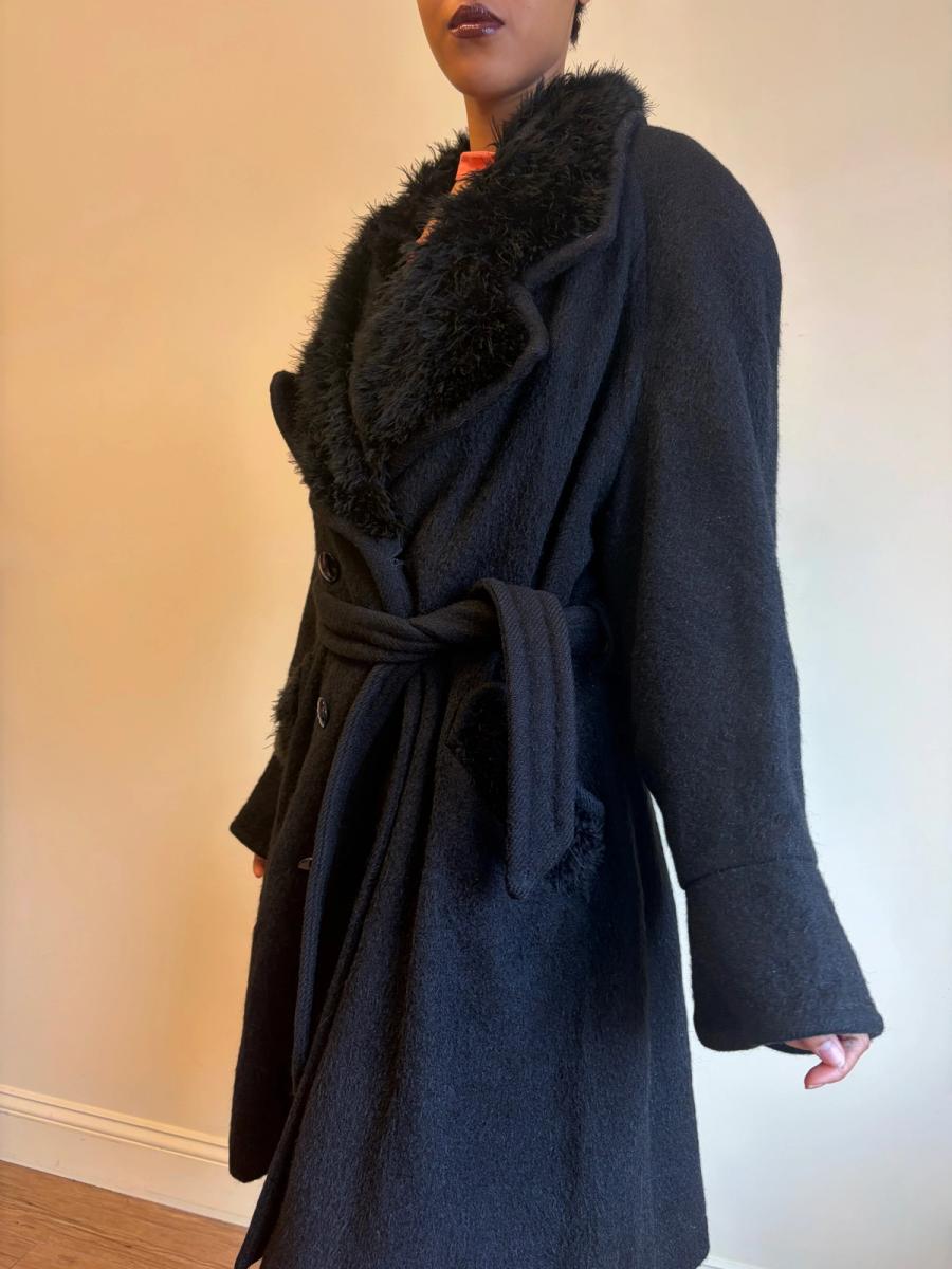 Vintage Chantal Thomass Mohair and Marabou Trench Coat product image
