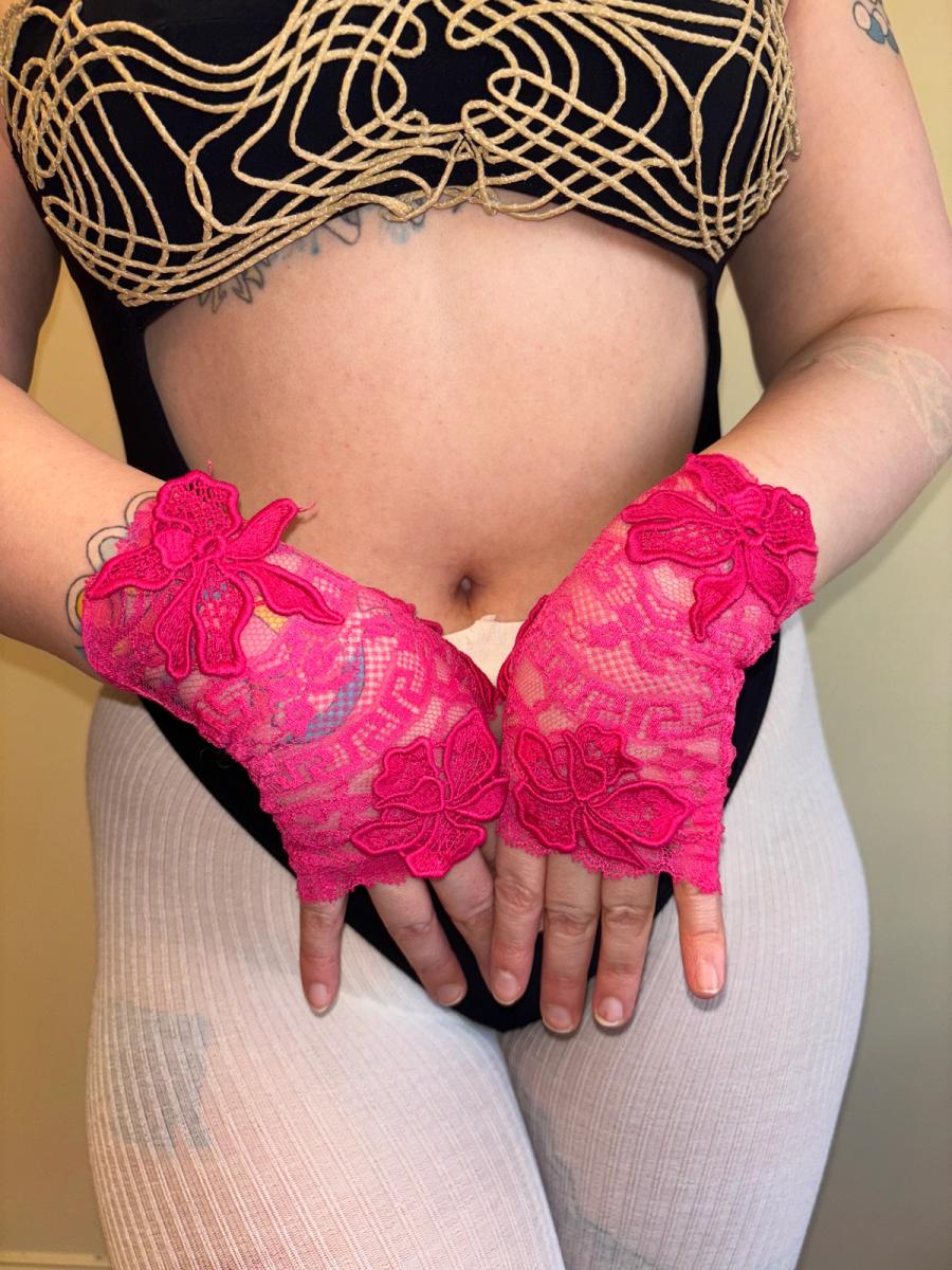 Versace Floral Fingerless Gloves product image