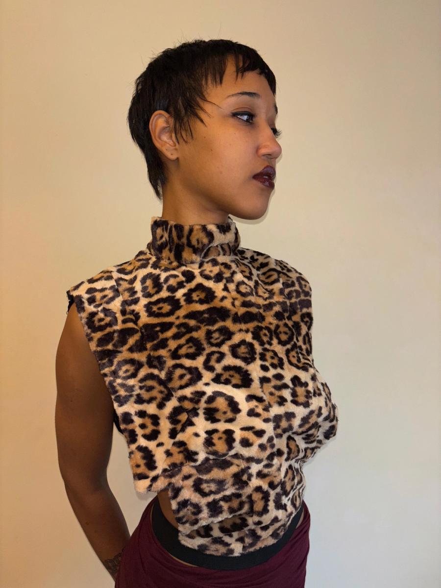 1940s Faux Fur Leopard Dickie product image