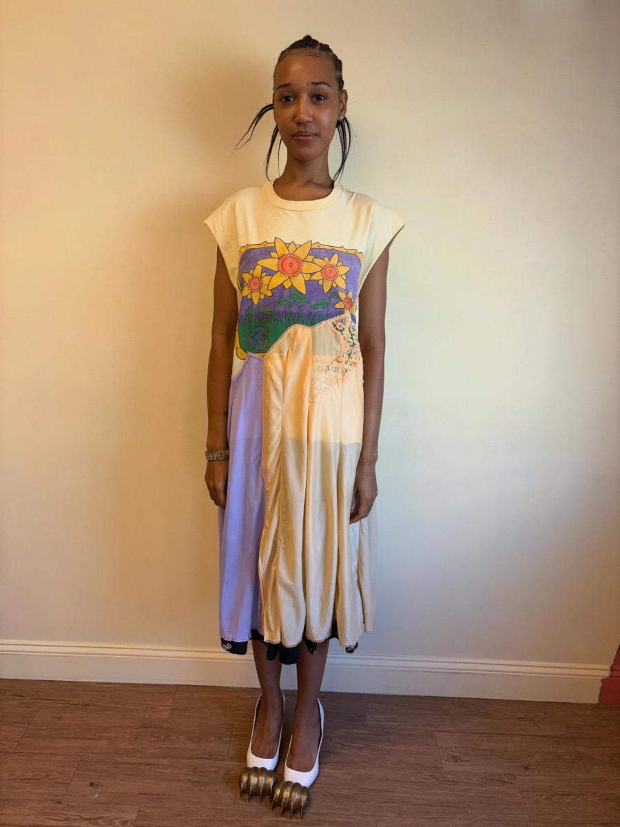 Yeah Right!! Flower Tee and Lingerie Slip Dress product image