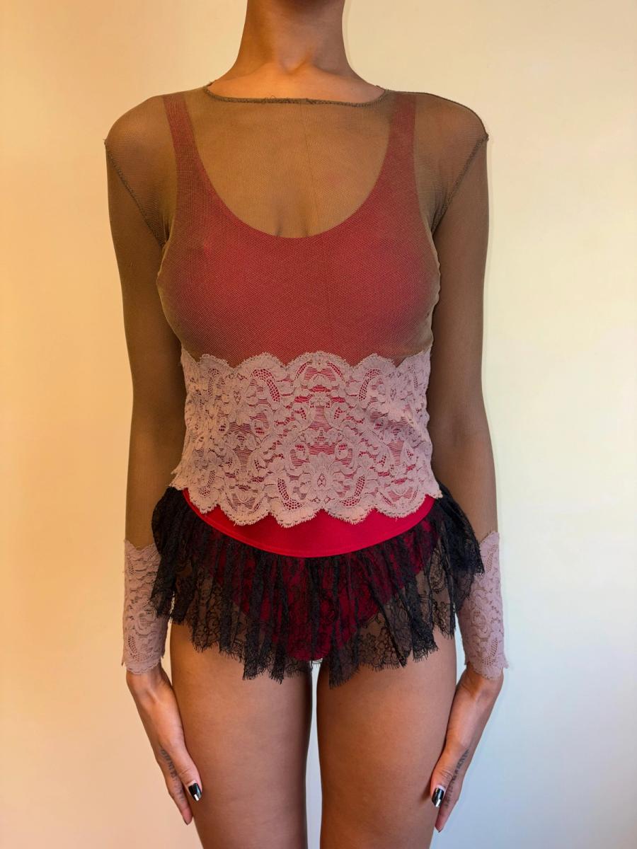 Vintage Jean-Paul Gaultier Mesh and Lace Top product image