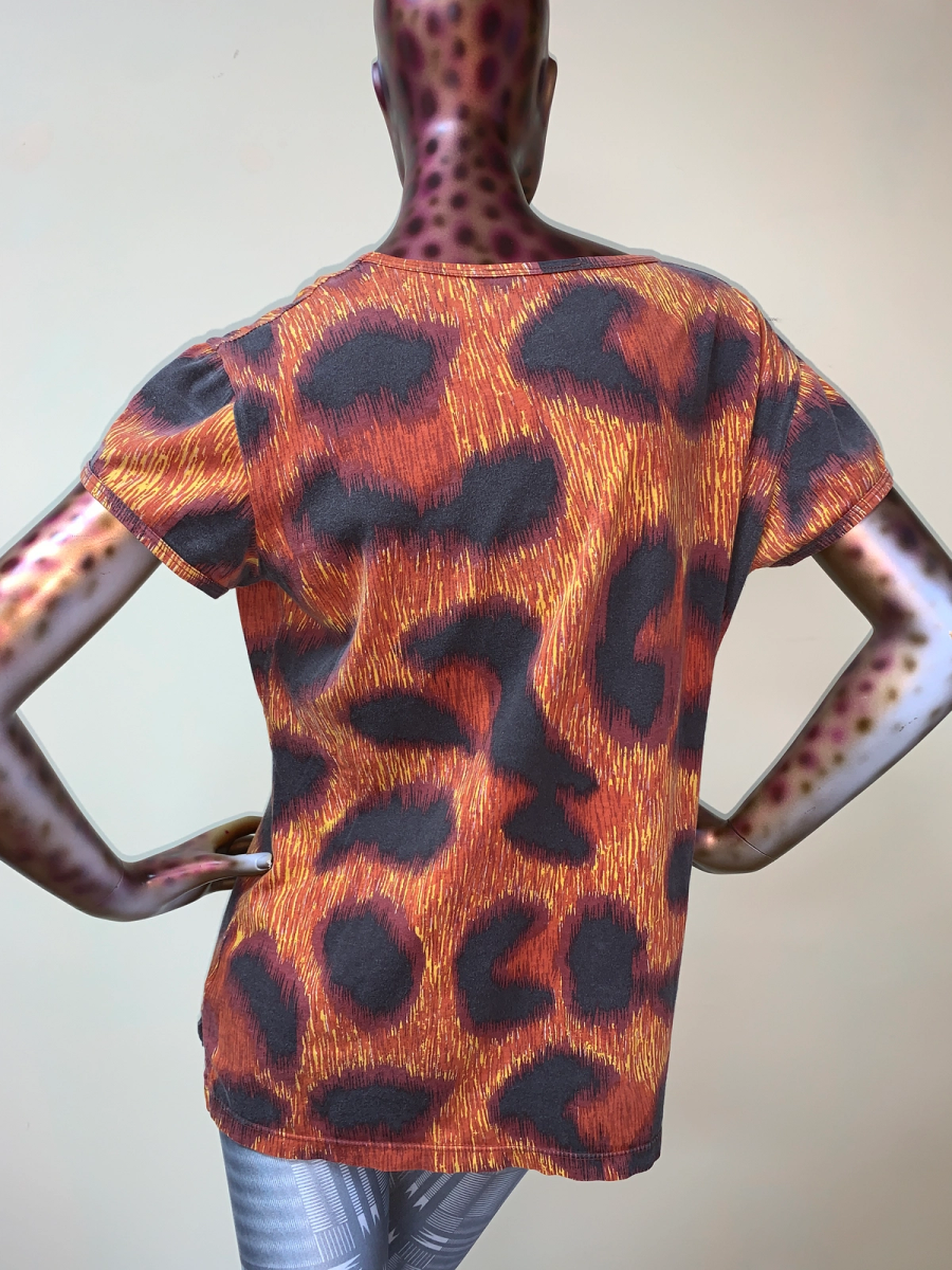 90s Vivienne Westwood 'Cafe Society' Cheetah Print T-shirt product image