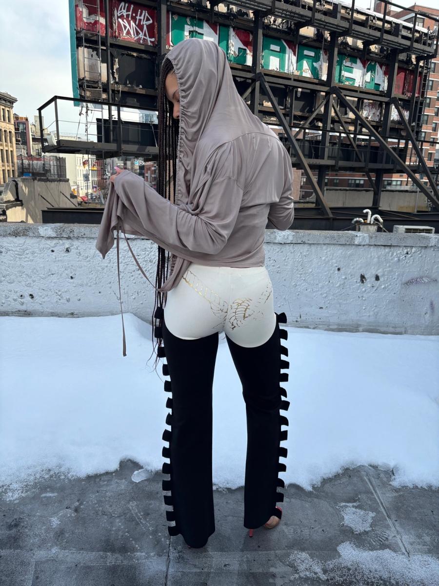 Castellated Bound Pants Cream product image