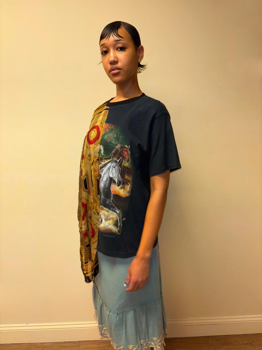 DryCleanOnly Horse Print Patchwork Top product image