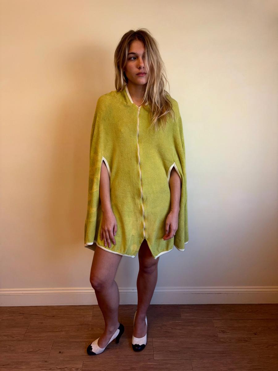 1960s Louis Feraud Space Age Terrycloth Cape product image
