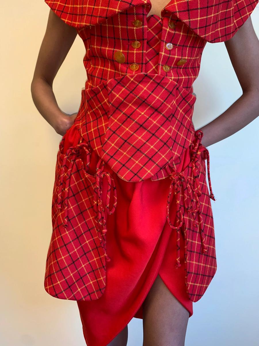 1996 Vivienne Westwood 'Vive la Cocotte' Tartan Waist Corset product image