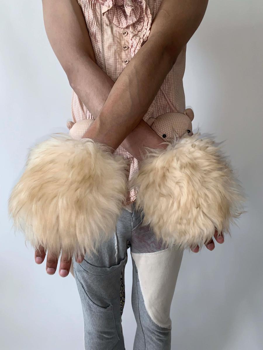 Vivienne Westwood 90s Gold Label Shearling Mitts 
