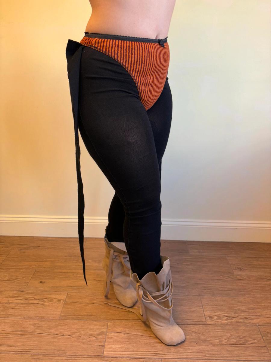 90s Gaultier Dead-stock Orange Printed Thong  product image